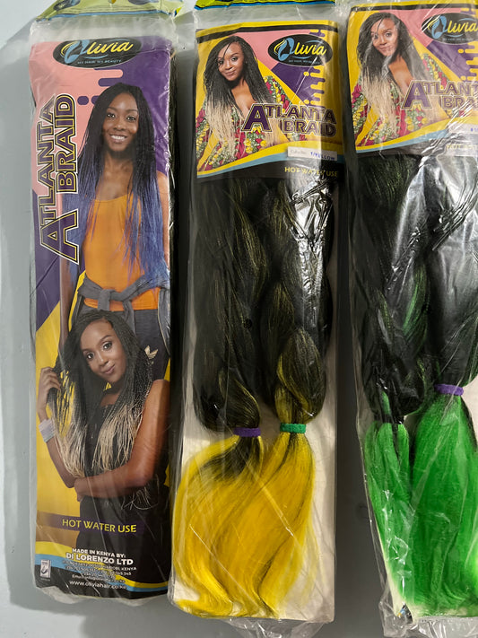 Colourful hair extension, hot water use